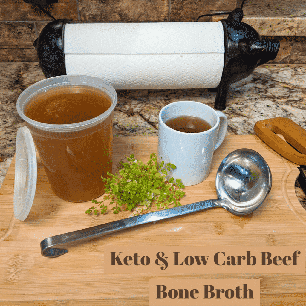 Keto, Nutritious, and Low Carb Homemade Beef Bone Broth - Ketogenic diet