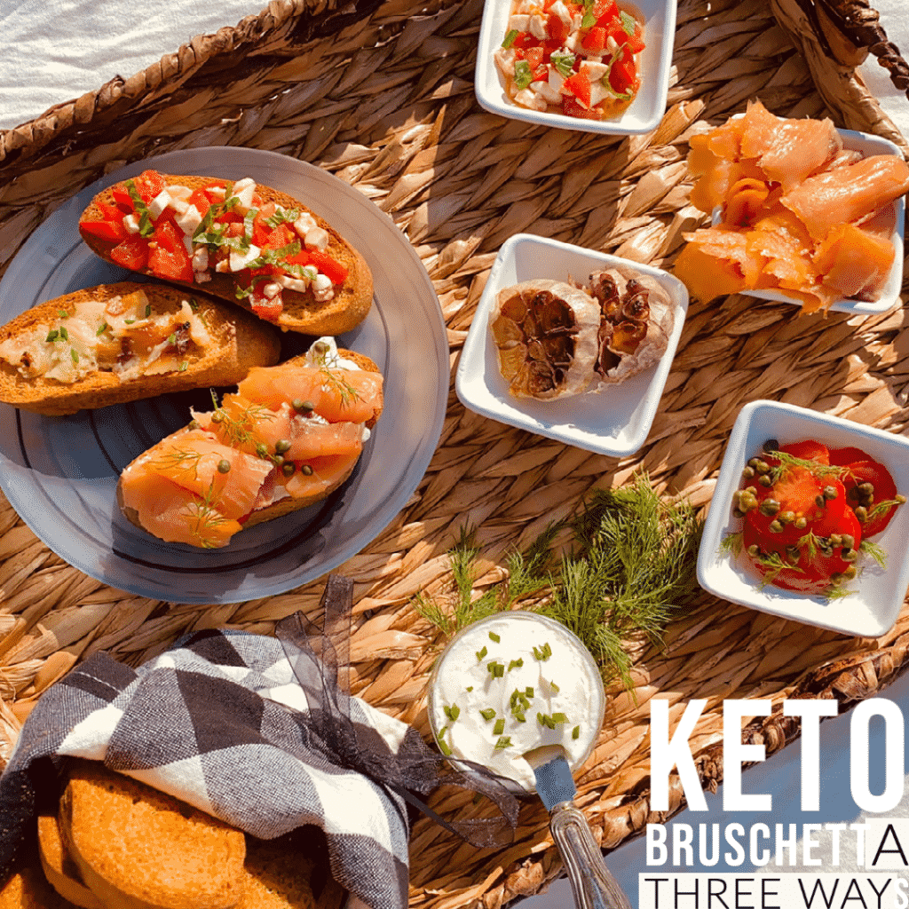 Keto Bruschetta Three Ways