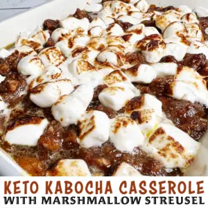 Keto Kabocha Casserole with Marshmallow Streusel