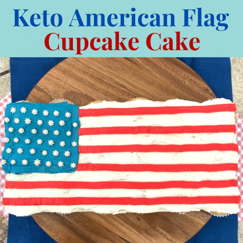 Keto American Flag Cupcake Cake