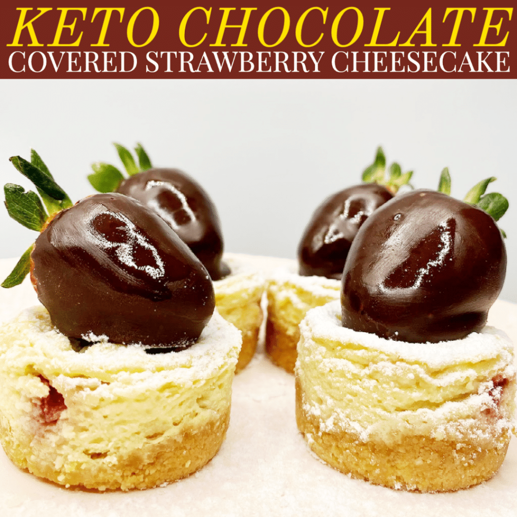 Keto Chocolate Covered Strawberry Cheesecake