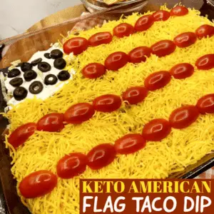 Keto American Flag Taco Dip