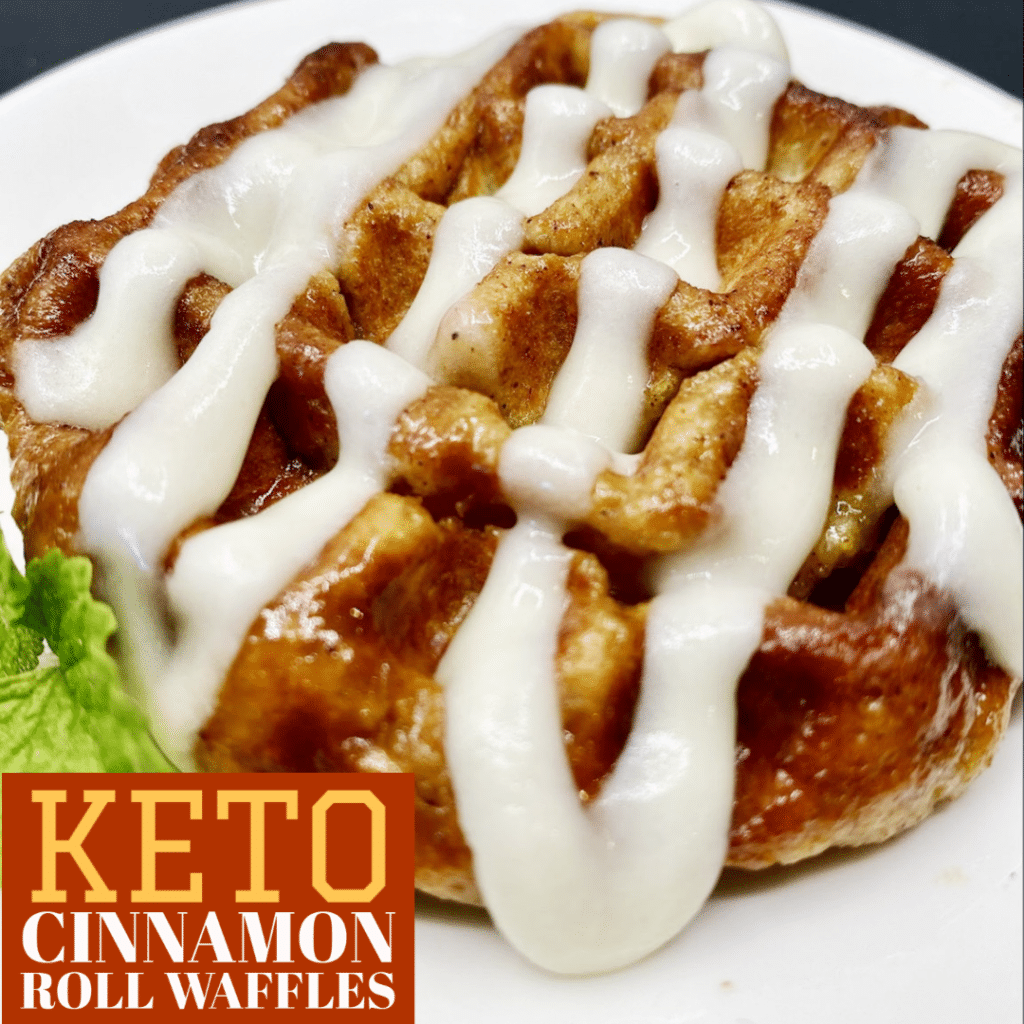 Keto Cinnamon Roll Waffles