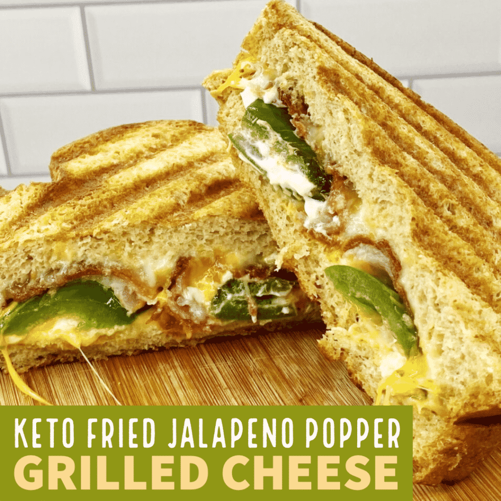 Keto Fried Jalapeno Popper Grilled Cheese Sandwich