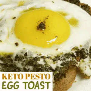 Keto Pesto Egg Toast