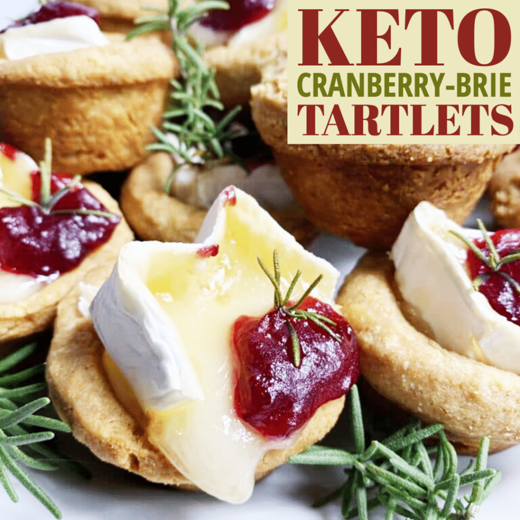 Keto Cranberry-Brie Tartlets