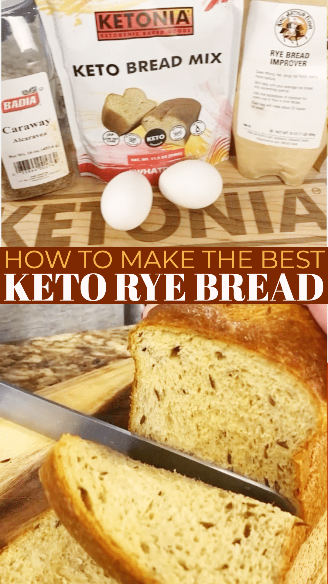 Keto Rye Bread - Ketonia