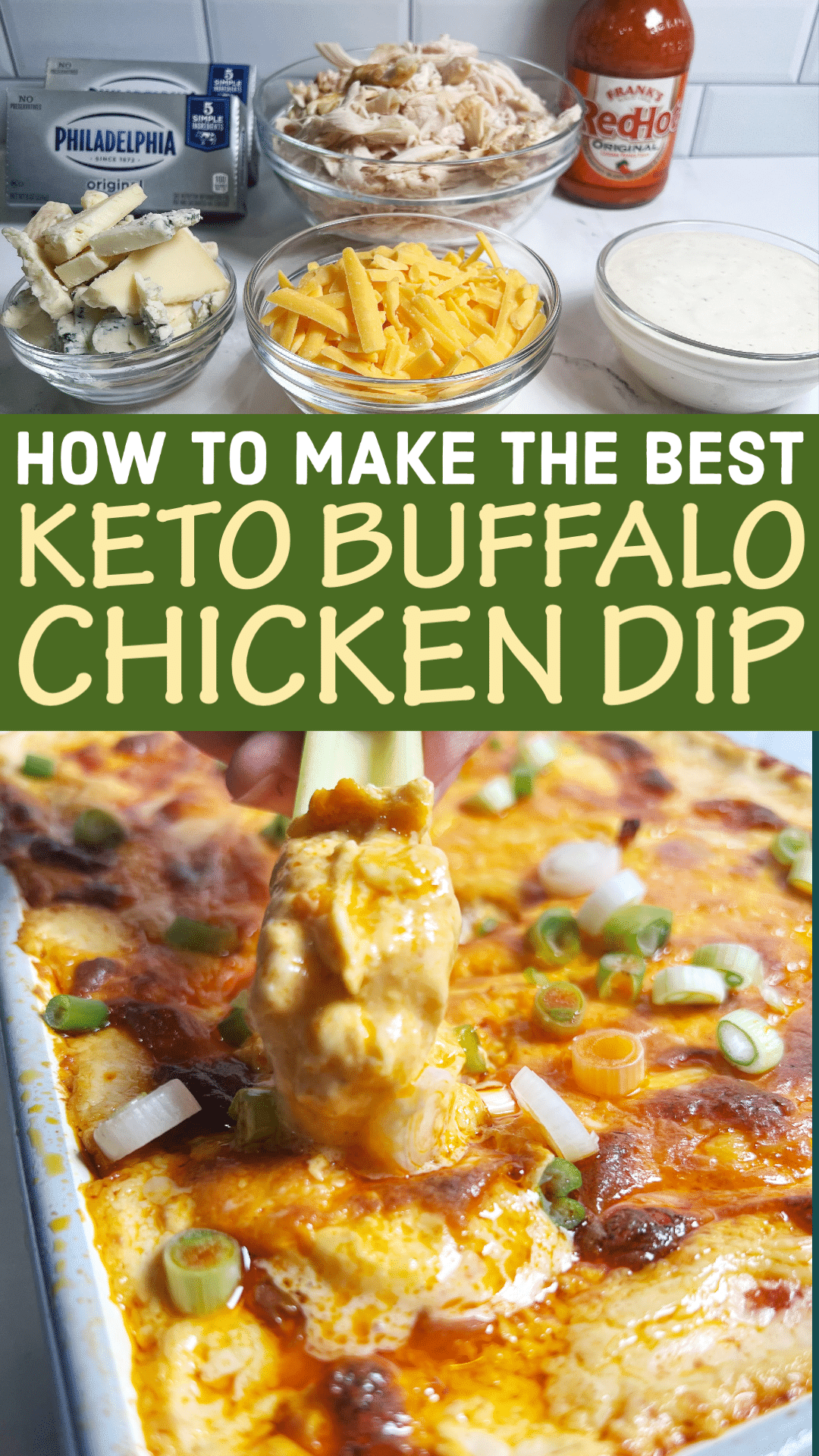 Keto Buffalo Chicken Dip - Ketonia