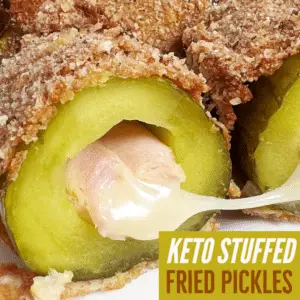 Keto Stuffed Fried Pickles