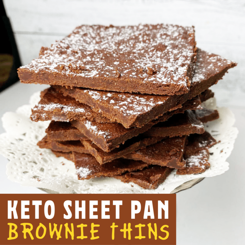 Keto Sheet Pan Brownie Thins