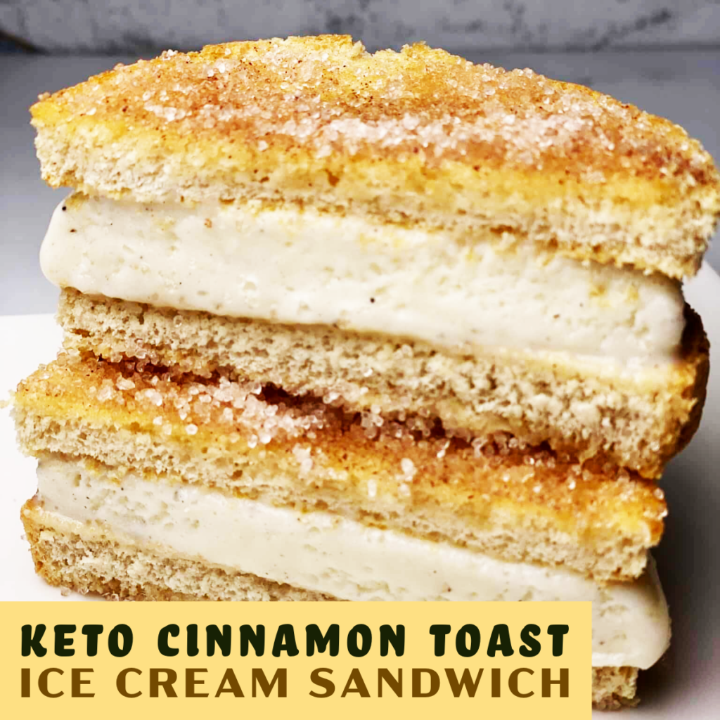Keto Cinnamon Toast Ice Cream Sandwich