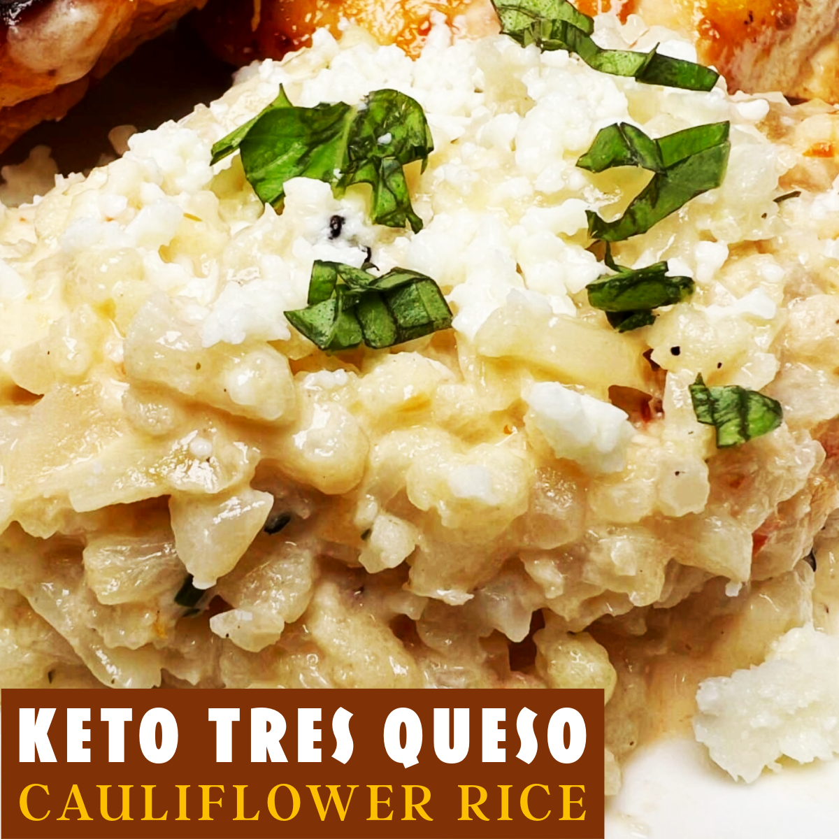 Keto Tres Queso Cauliflower Rice