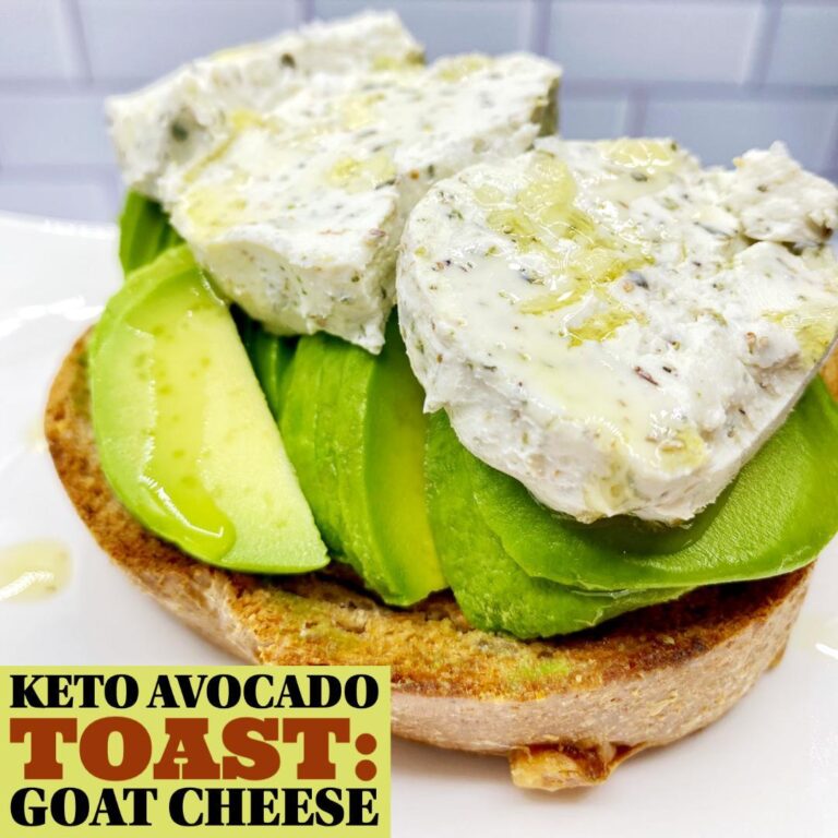 Keto Avocado Toast: Goat Cheese