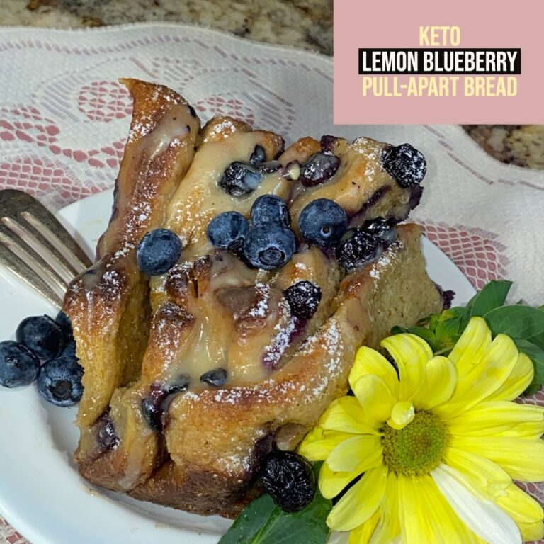 Keto Pull-Apart Bread: Lemon and Blueberry