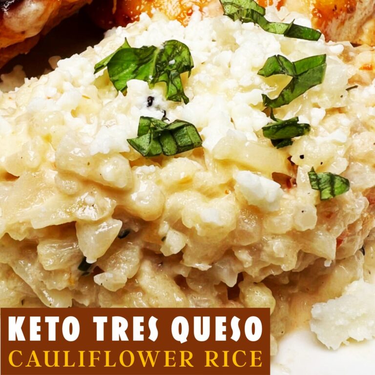 Keto Tres Queso Cauliflower Rice