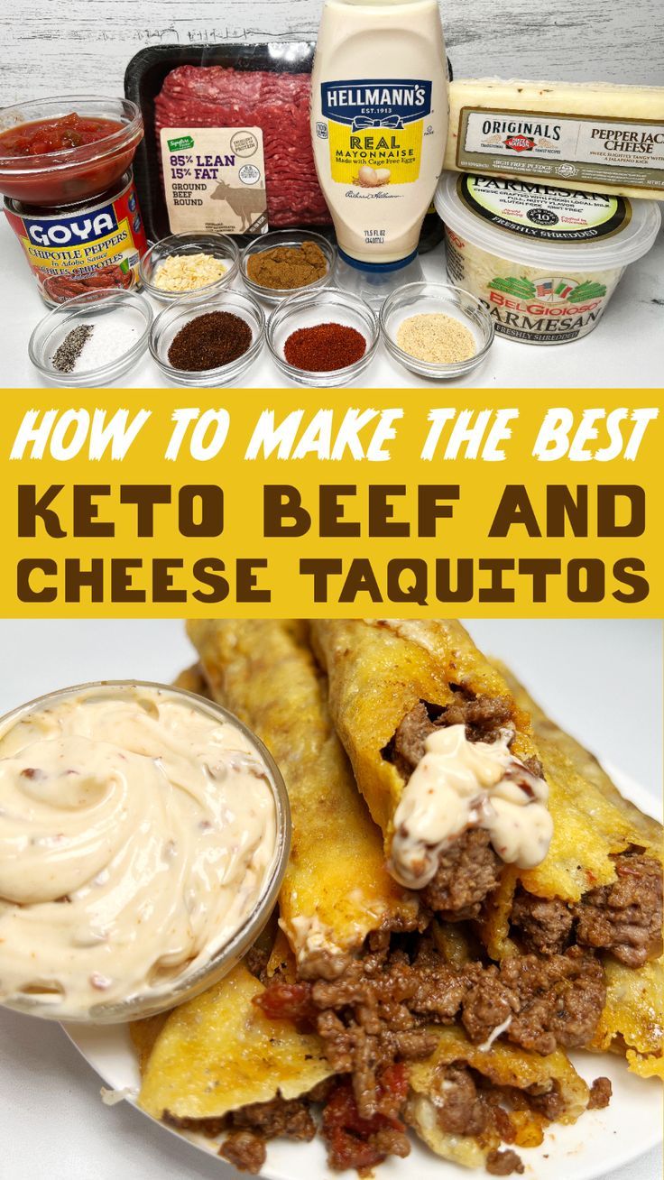 Keto Beef and Cheese Taquitos