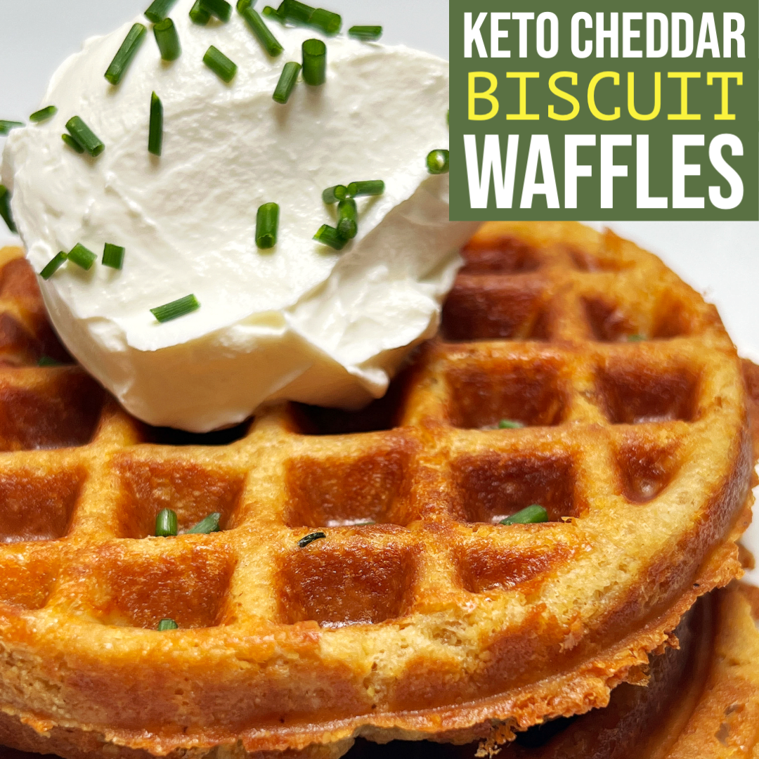 Keto Cheddar Biscuit Waffles