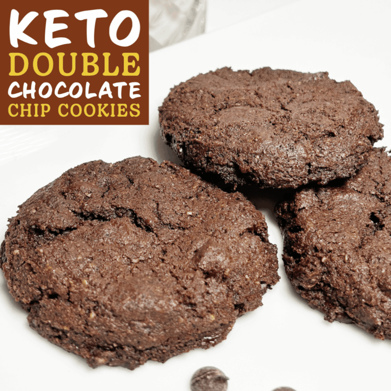 Keto Double Chocolate Chip Cookies