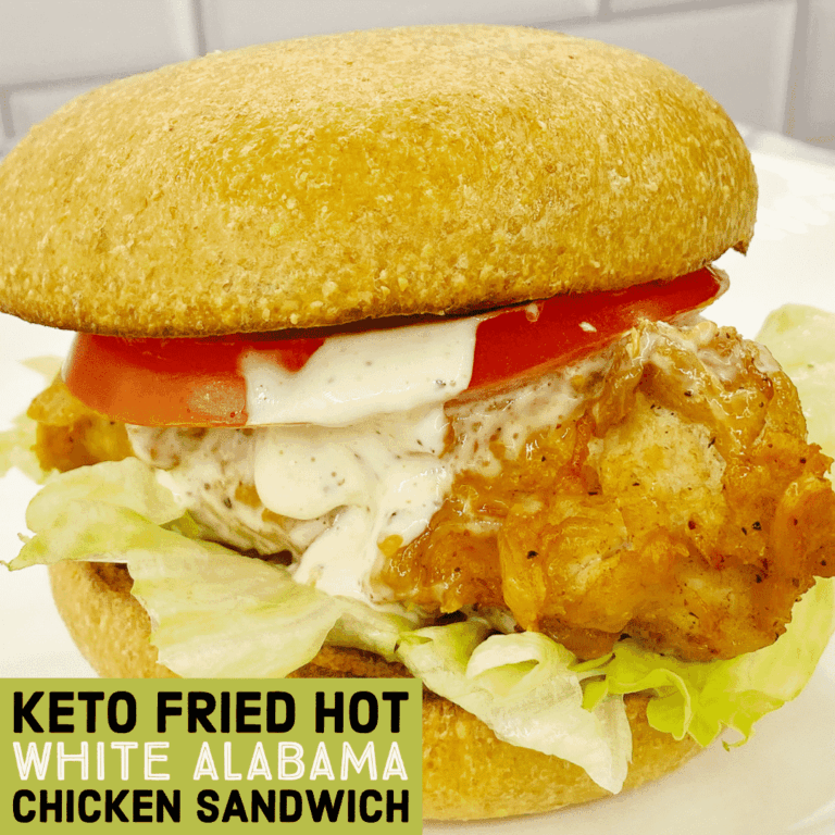 Keto Shredded Buffalo Chicken Sandwich