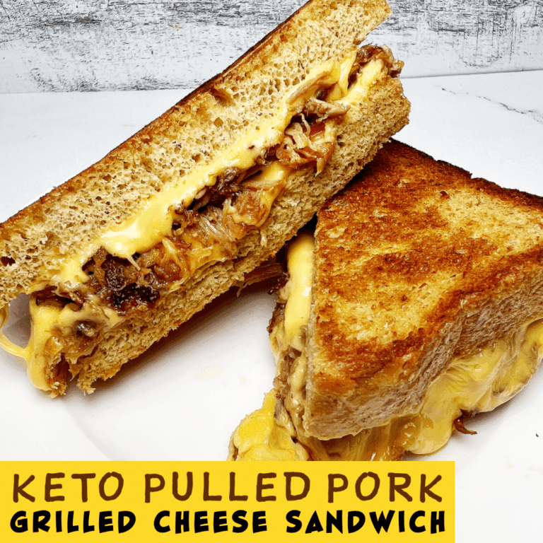 Keto Pulled Pork Grilled Cheese Sandwich