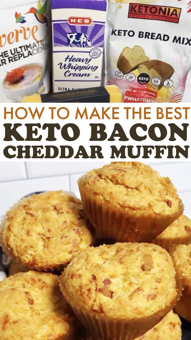 Keto Bacon Cheddar Muffin
