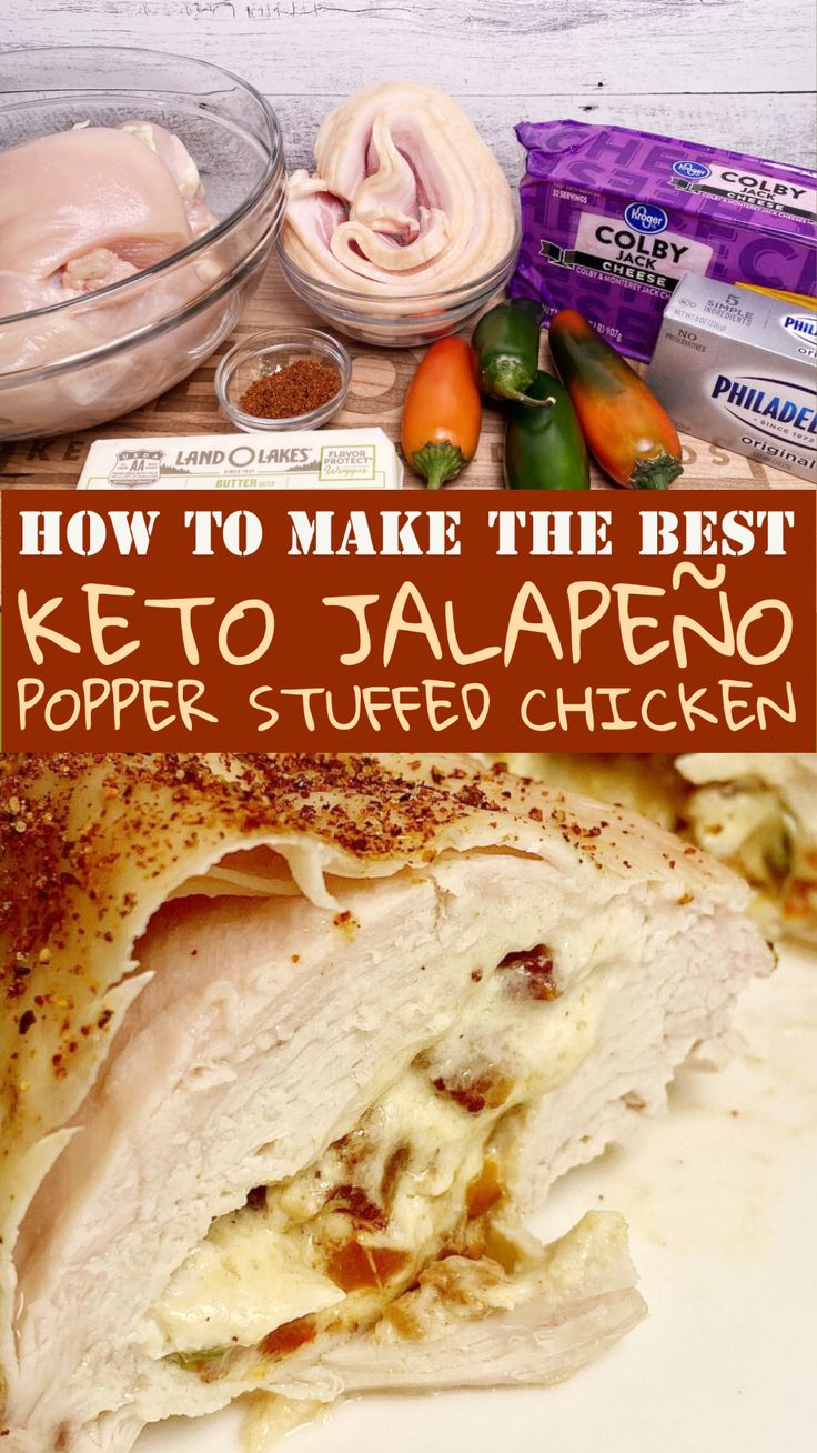 Keto Jalapeño Popper Stuffed Chicken