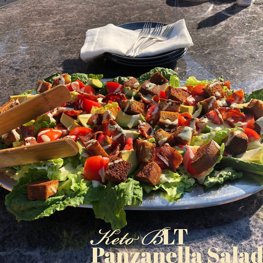Keto BLT Panzanella Salad
