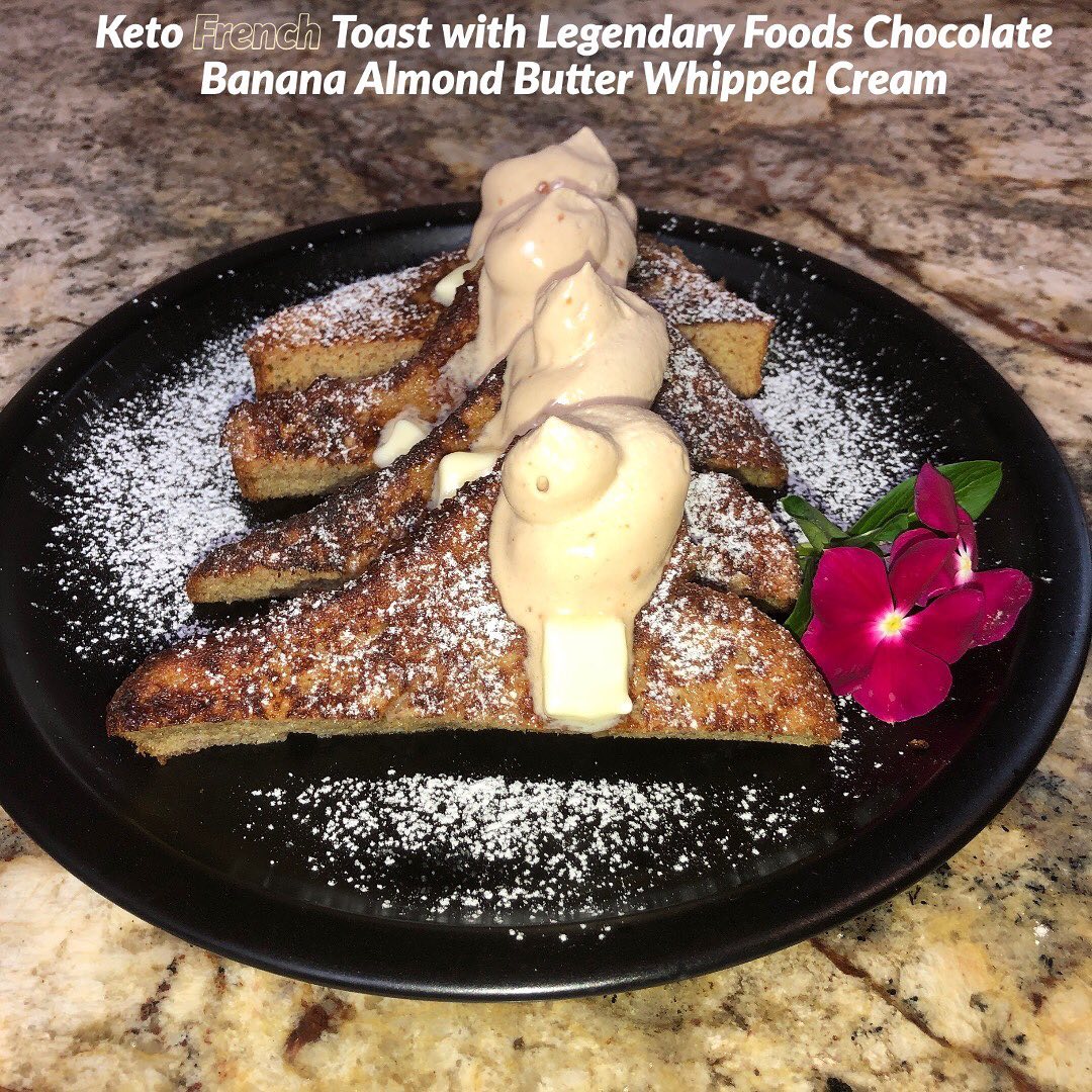 Ketonia Bread French Toast with Chocolate Banana Whipped Cream