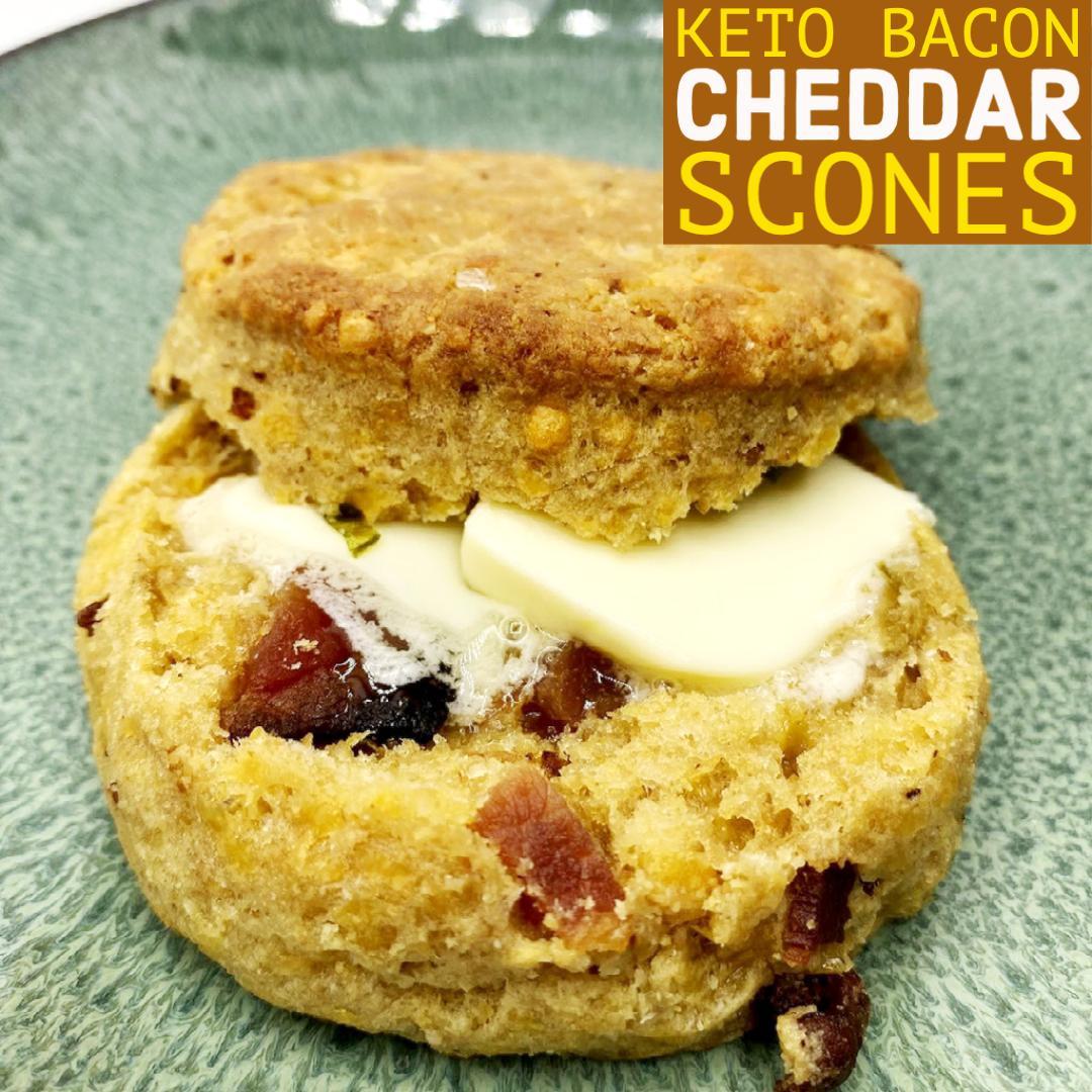 Keto Bacon Cheddar Scones