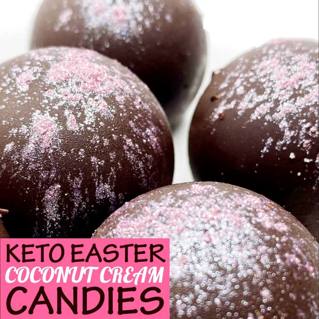 Keto Easter Coconut Cream Candies