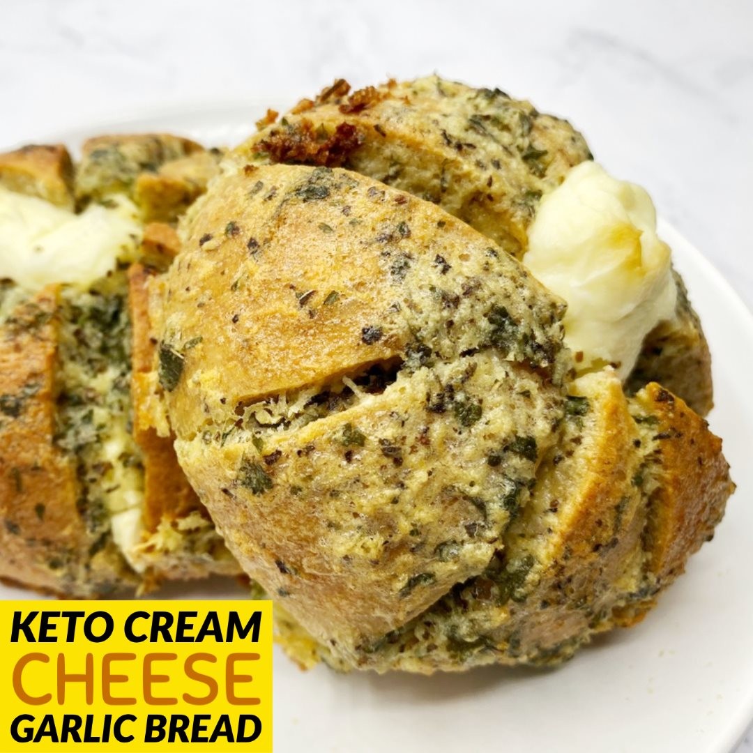 Keto Cream Cheese Garlic Bread