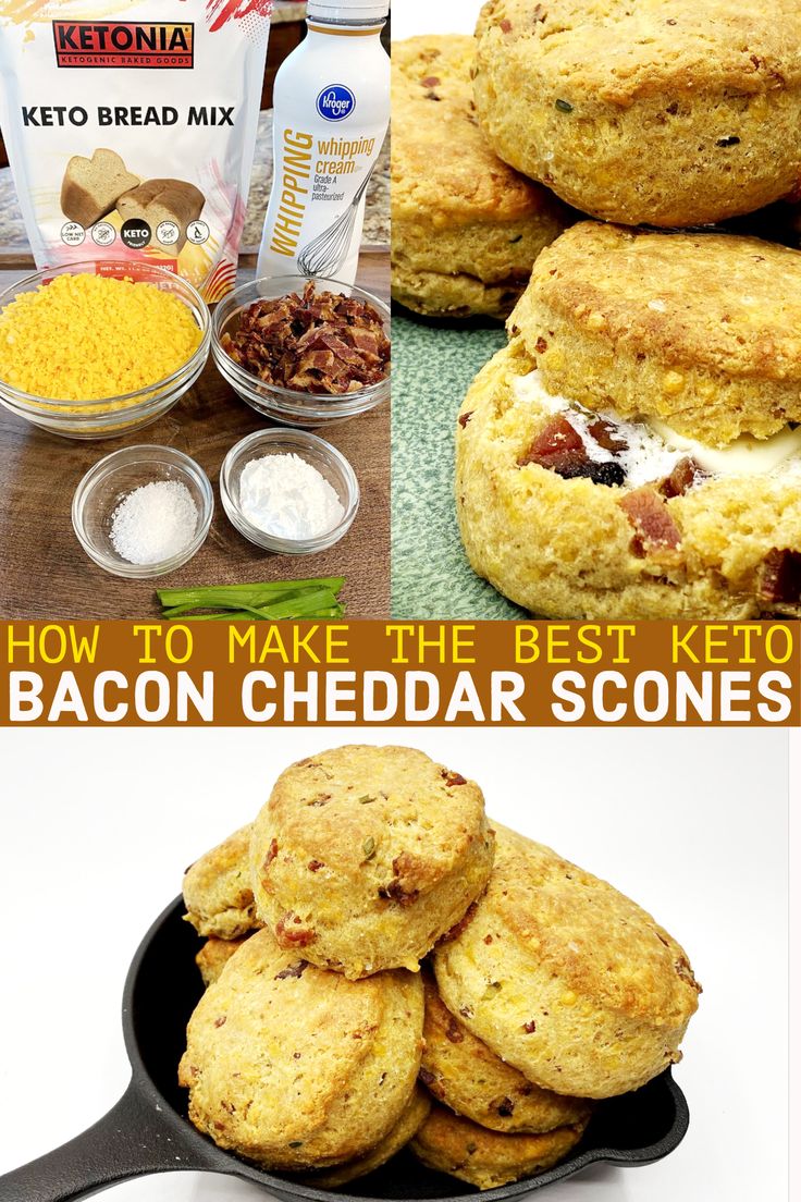 Keto Bacon Cheddar Scones