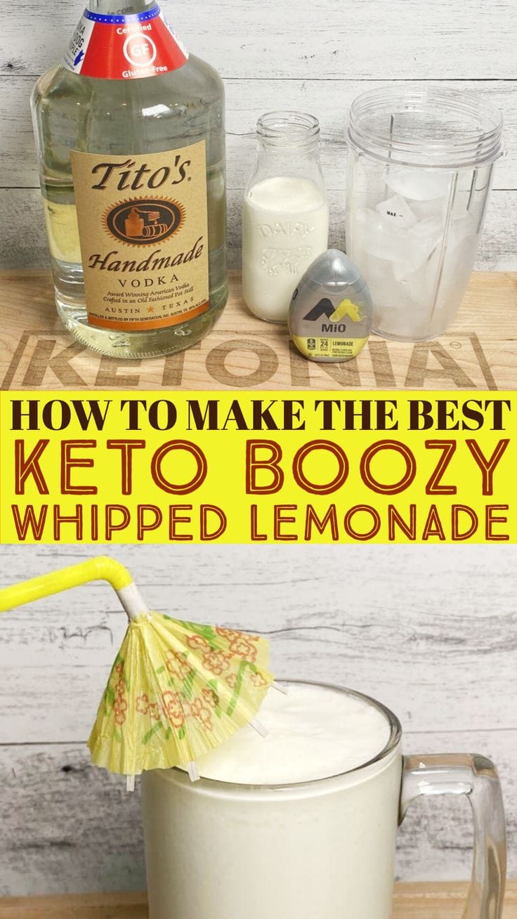 Keto Boozy Whipped Lemonade