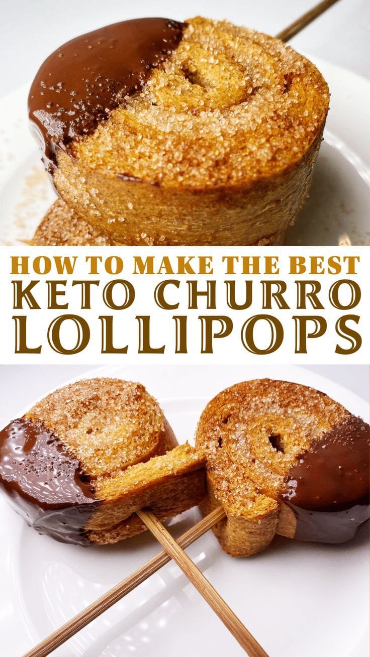 Keto Churro Lollipops