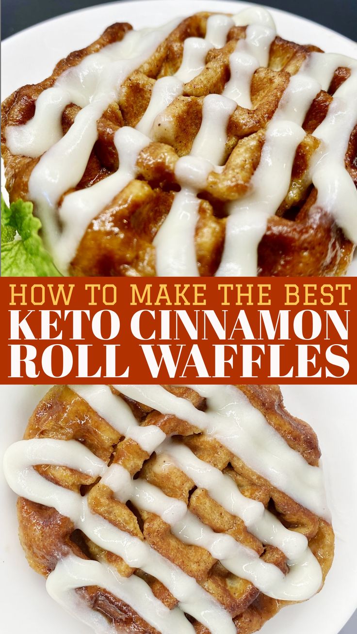Keto Cinnamon Roll Waffles
