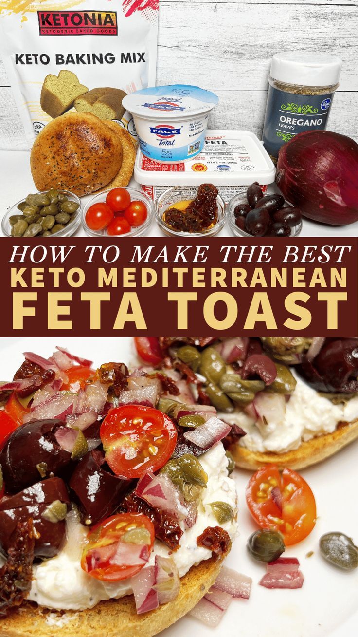 Keto Mediterranean Feta Toast