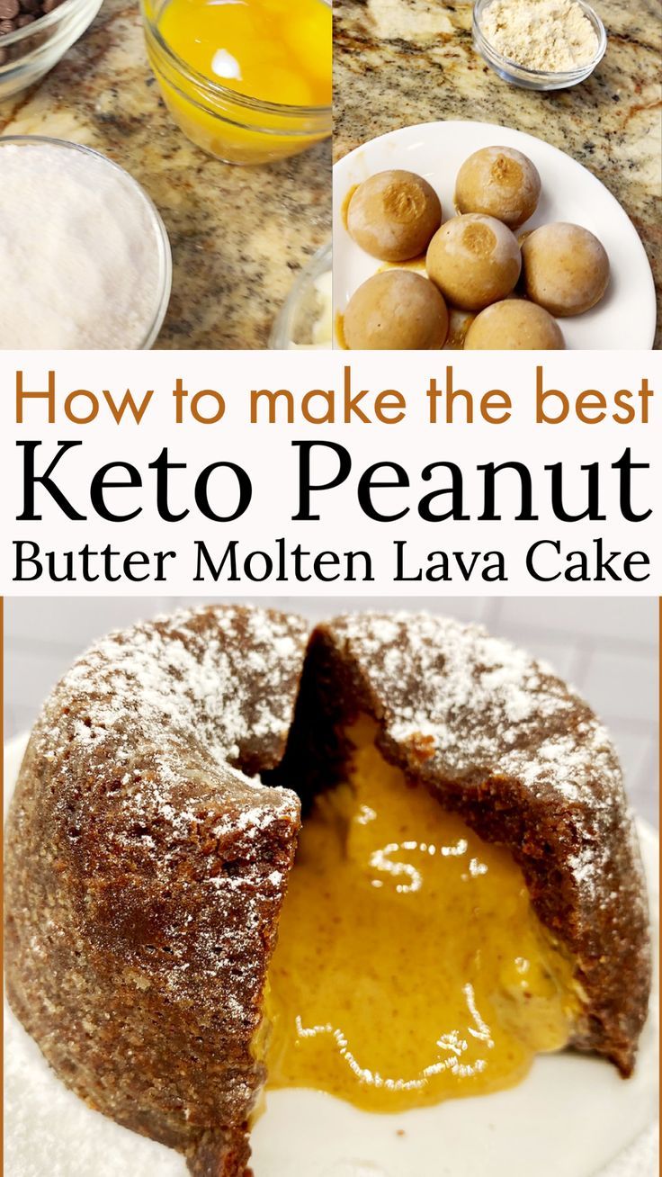 Keto Peanut Butter Molten Lava Cake