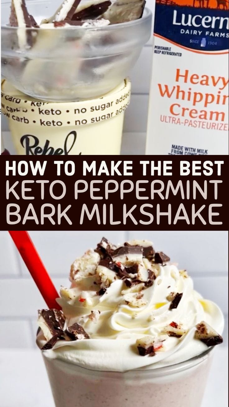 Keto Peppermint Bark Milkshake