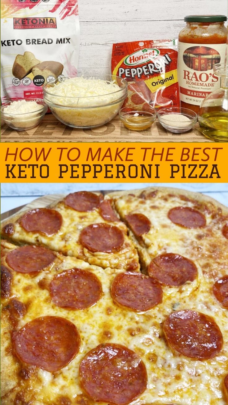 Keto Pepperoni Pizza