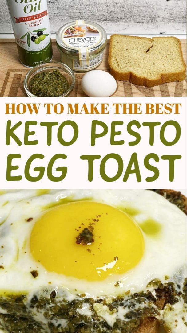 Keto Pesto Egg Toast
