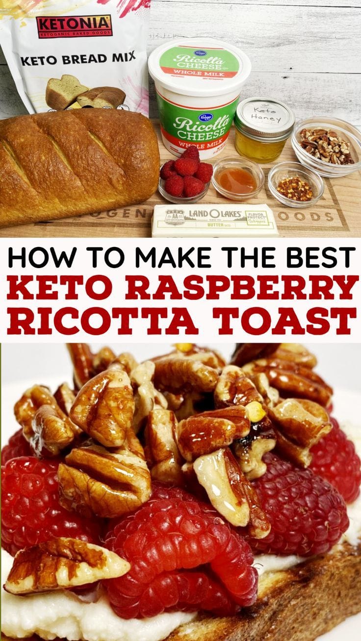 Keto Raspberry Ricotta Toast