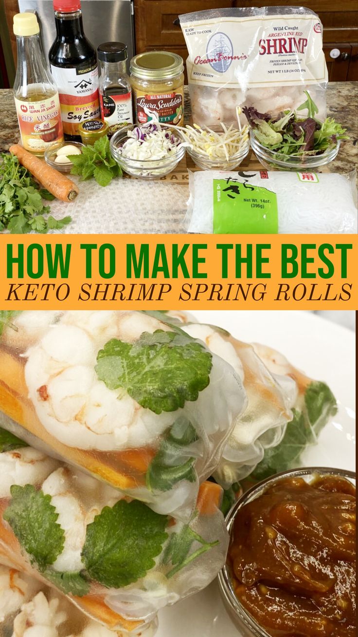 Keto Shrimp Spring Rolls