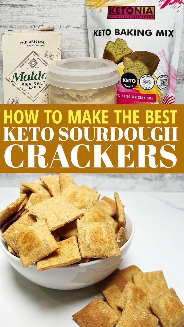Keto Sourdough Crackers